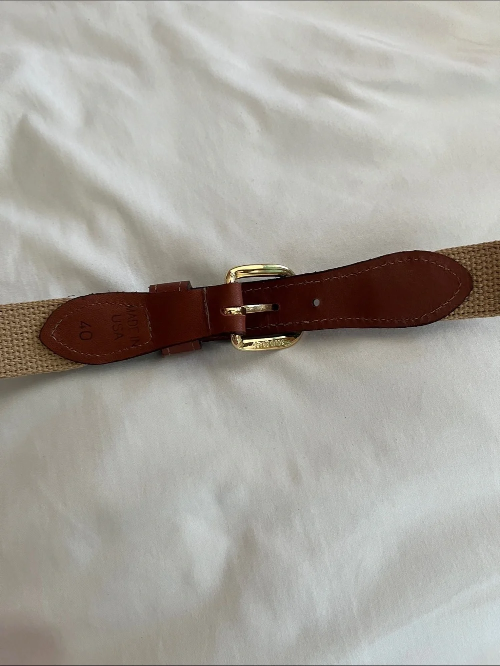ZepPro NWOT brown leather canvas fish belt tarpon redfish trout snook  40”